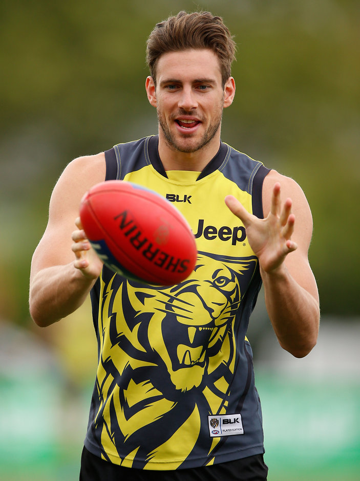 AFL 2016 Training - Richmond 150116 Shaun Hampson will handle ruck duties for Richmond in the season opener on Thursday night - ${keywords}